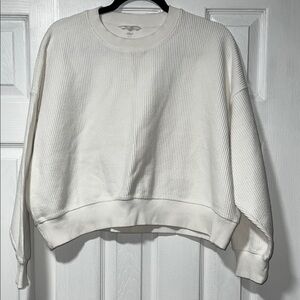 Aerie Cream Crew Neck Sweater